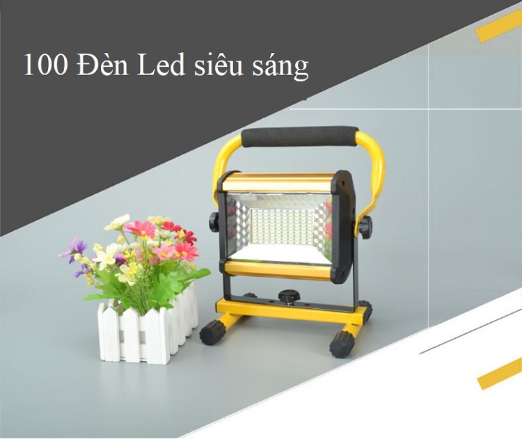 Đèn led siêu sáng sạc điện tích hợp 3 chế độ sáng tăng dần và 1 đèn nháy báo SOS công suất 100W