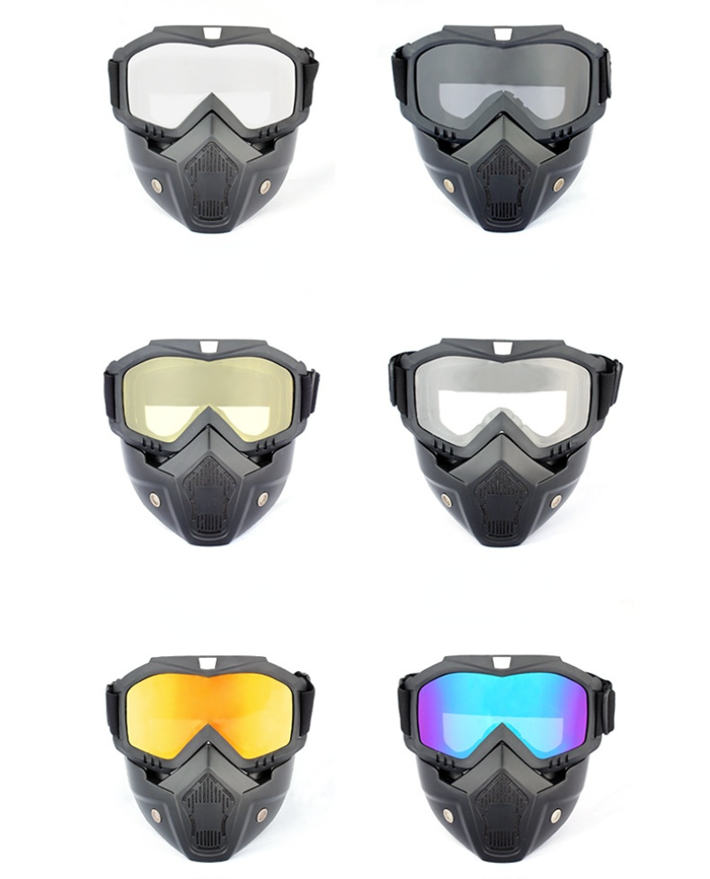 Mặt nạ gió xe máy ngoài trời Sports Sport Color: Silver