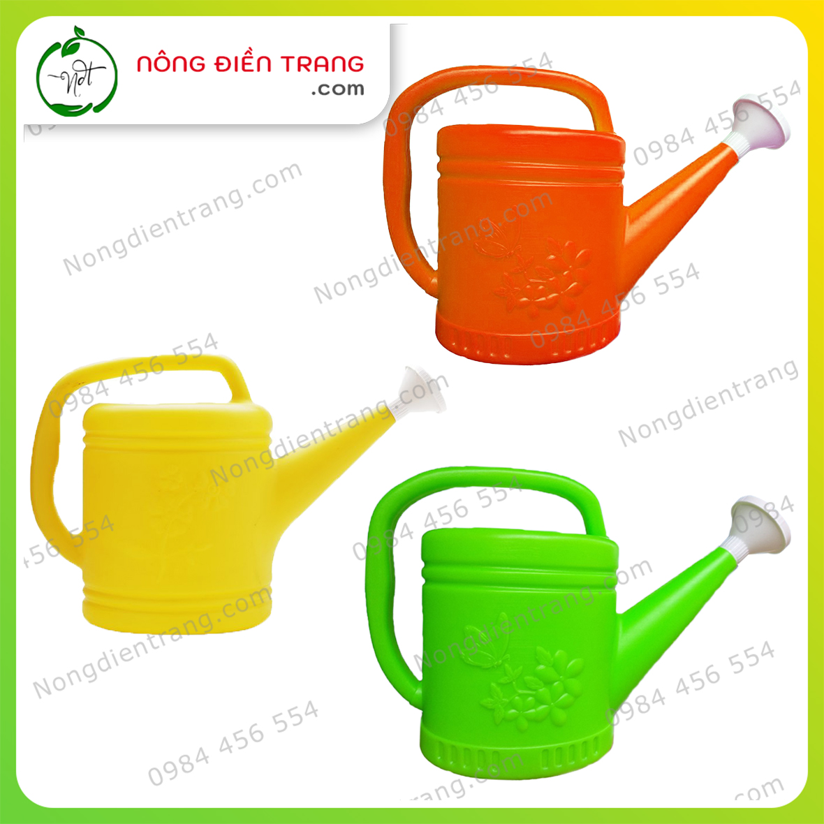 Bình Tưới Cây Vòi Sen (Ô Dòa) 3L và 5L -Tùy chọn 3 màu - Chất liệu nhựa cao cấp, gọn, nhé, tiện lợi, bền khi sử dụng - Dùng tưới rau, hoa kiểng VTNN Nông Điền Trang