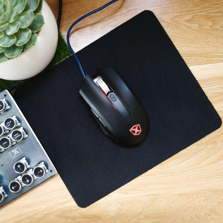 Miếng lót chuột pad mouse, bàn di chuột đen trơn siêu rẻ 20x24cm hàng chính hãng