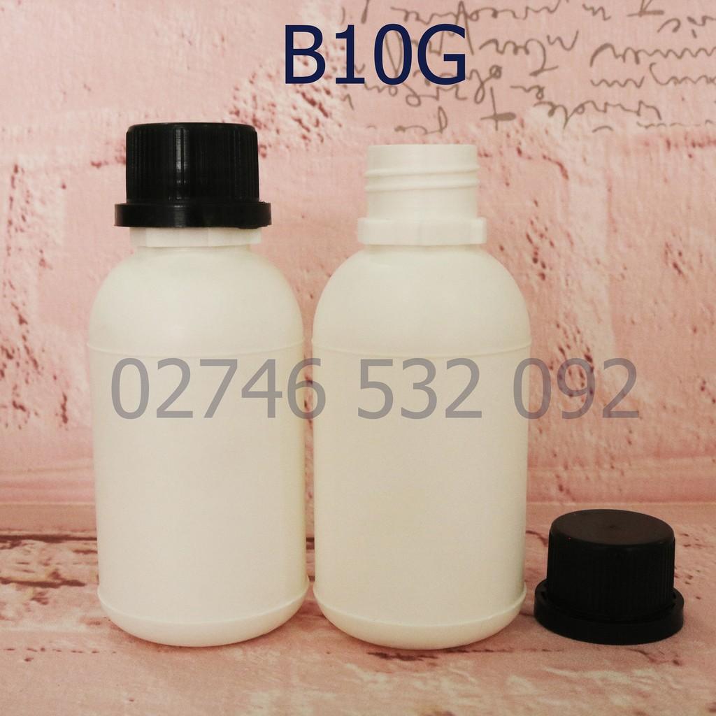 Chai Nhựa 100mL HPDE Thân Trắng Đục Nắp Khóa Galenti 3 Màu Sắc Xinh xắn_B10G