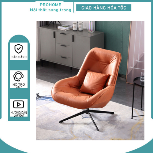 ghế bành sofa thư giãn chất liệu da- sofa xoay 360 đa năng bền đẹp