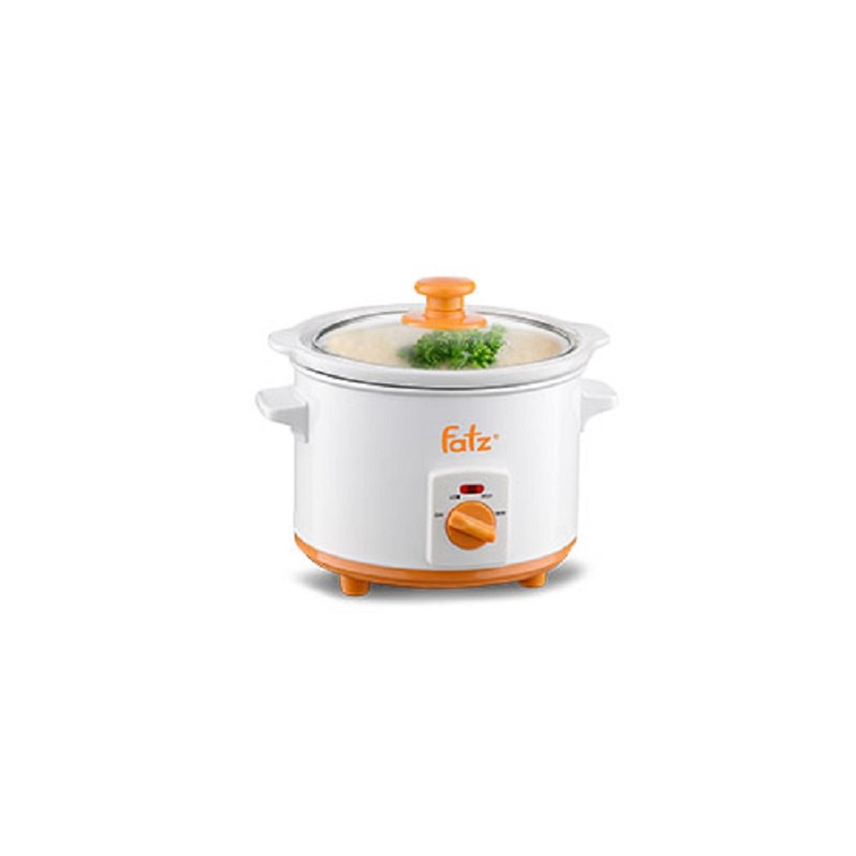 Nồi nấu thức ăn chậm, nấu cháo ăn dặm cho bé 1.5L Fatzbaby - Tặng kèm 01 dụng cụ tách lòng đỏ trứng gà, 01 yếm, 01 nút bịt ổ điện