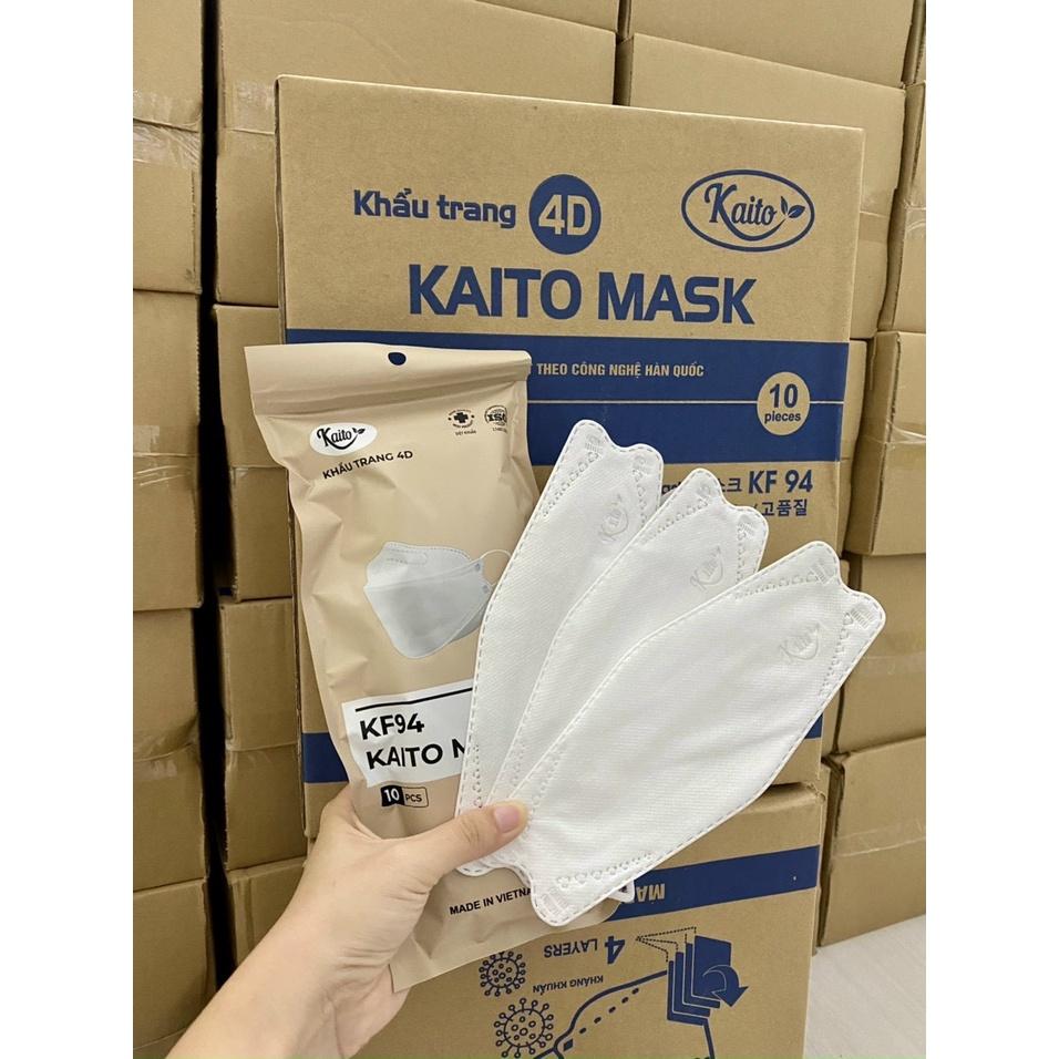 Combo 20 Túi (200 Chiếc) Khẩu Trang 4D MASK KF94 SH Công Nghệ Dập Hàn Quốc, Thiết Kế Thời Trang, Kháng Khuẩn