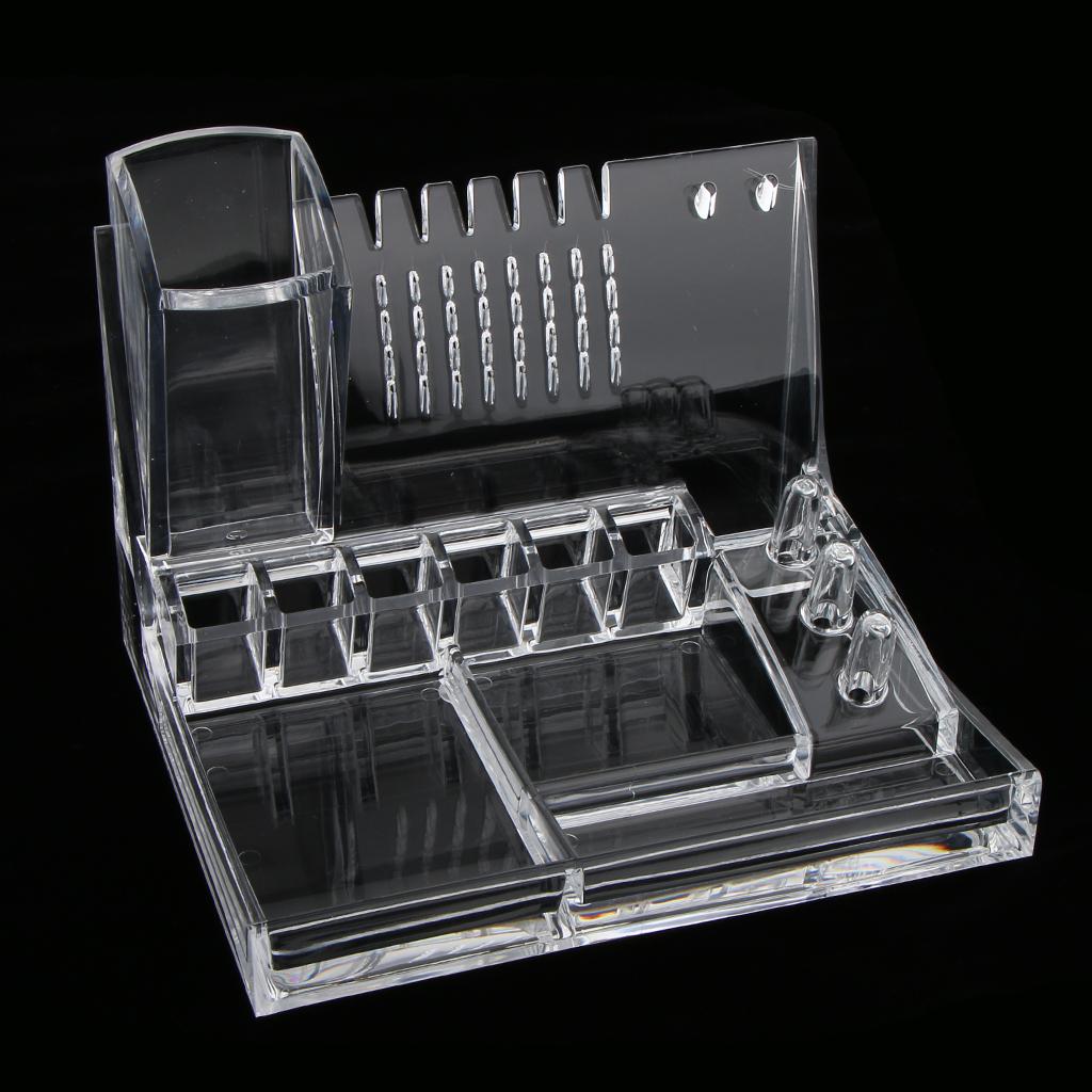 Cosmetic Jewelry Display Holder Lipstick Rack Eyeshadow Brushes Storage Case