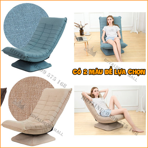 Ghế Xoay Thư Giãn ROYALDECORHN Xoay 360 độ - Ghế Mặt Trăng Có Thể Gập Được Lưng - Nội Thất Phòng Khách, Phòng Ngủ