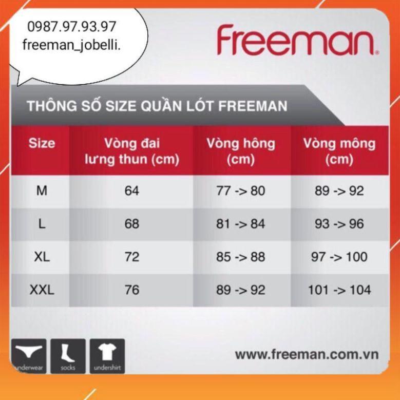 Quần lót Freeman 2 lưng 6023 ,thun lạnh 84%nylon-16%spandex