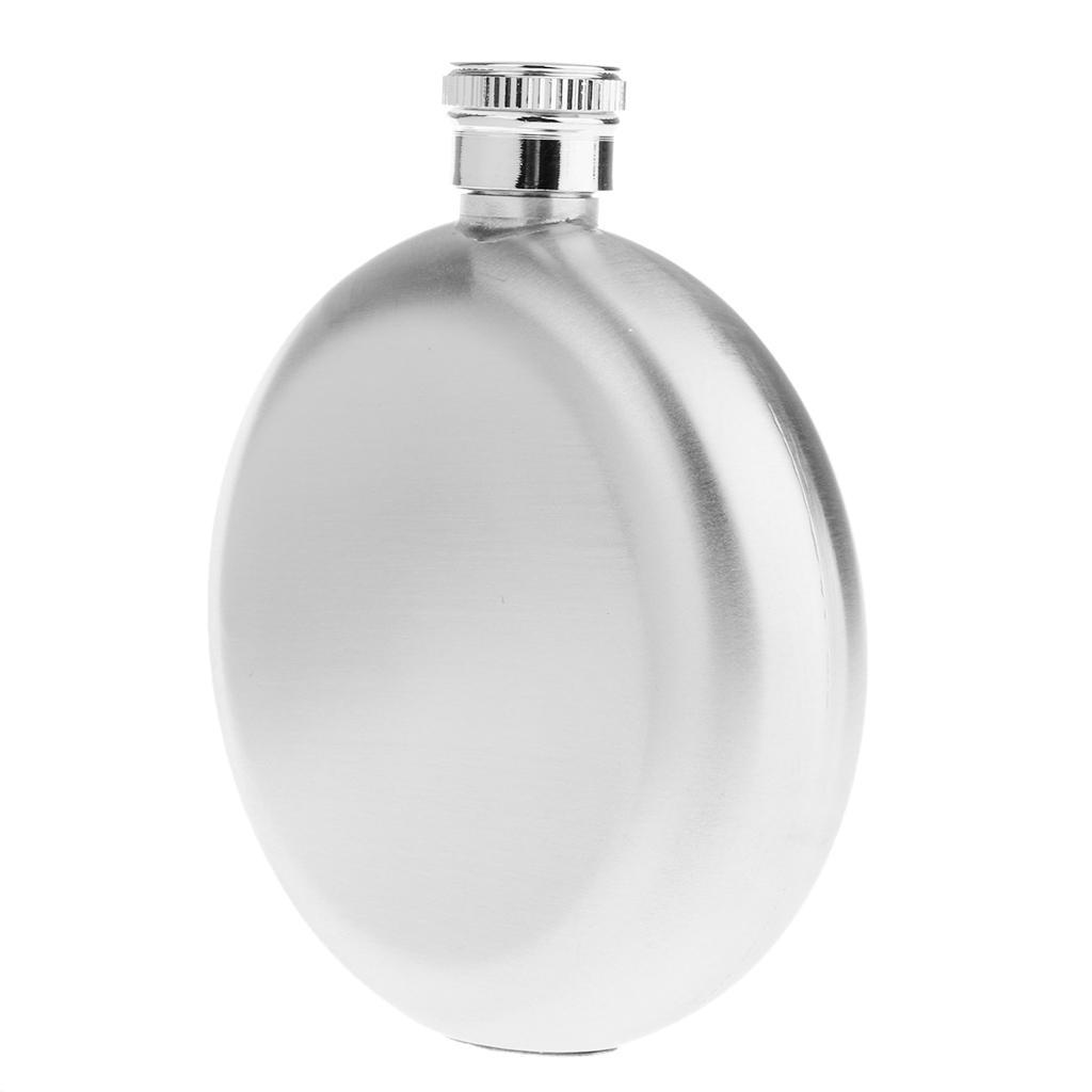 5oz Portable Stainless Steel Liquor Hip Flask Russia Round Flagon Silver