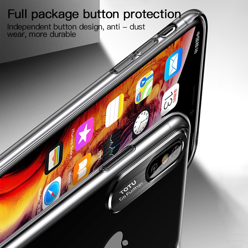 Ốp lưng chống sốc cho iPhone XS Max trang bị viền nhôm bảo vệ camera Hiệu Totu Sparkling - hàng chính hãng