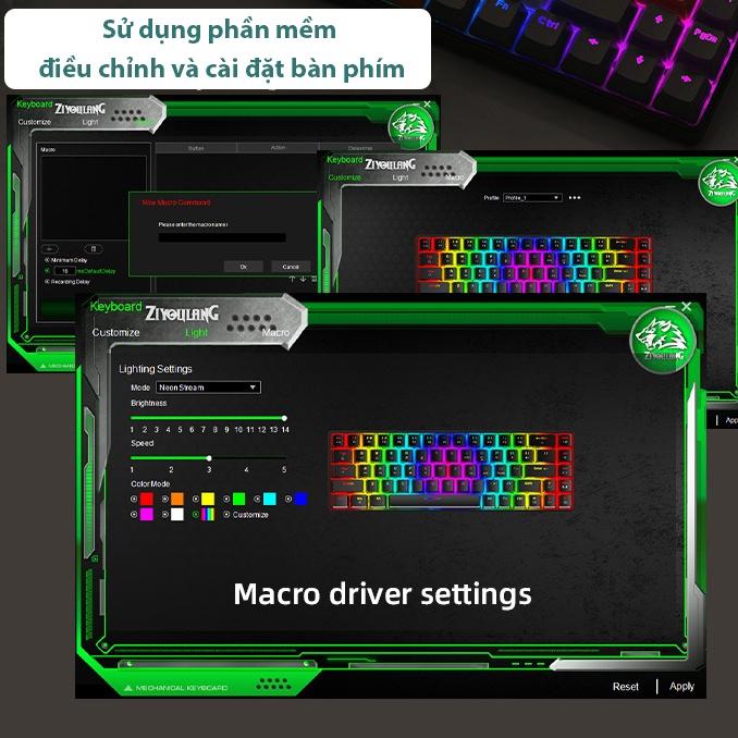 Bàn phím cơ Coputa Bàn phím cơ có dây mini laptop máy tính LED RGB T8