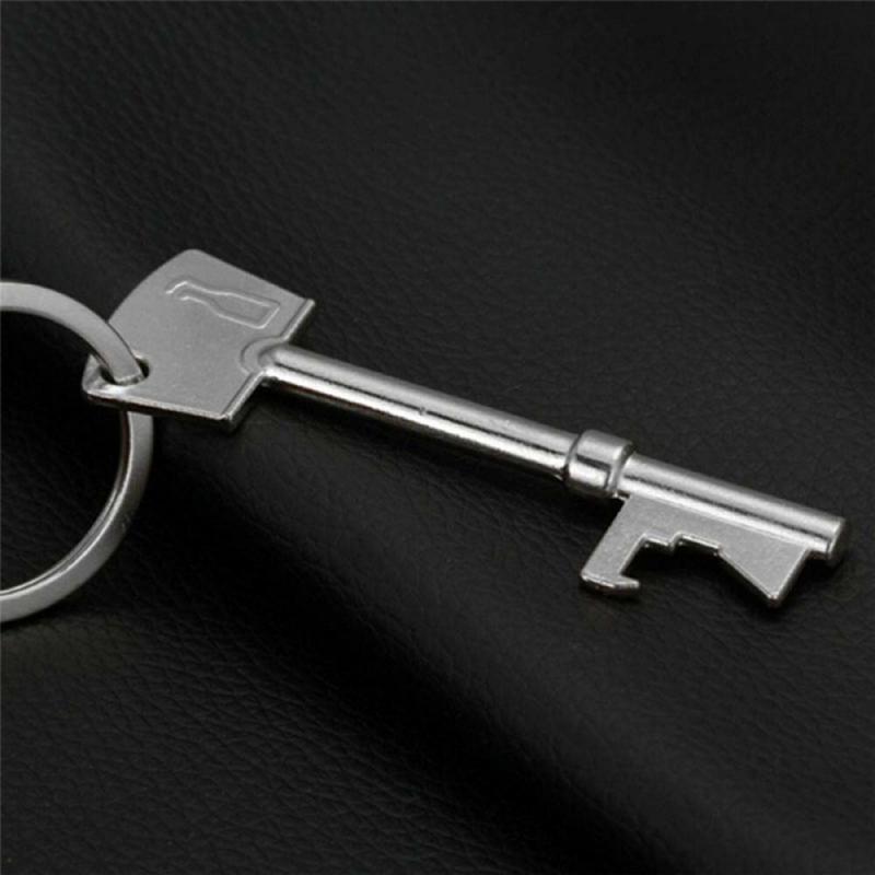 Men Beer Bottle Openers Key Pendant Multifunction Hanging Ring Key Chain Metal Can Opener Bar Tools Unique Creative Gift