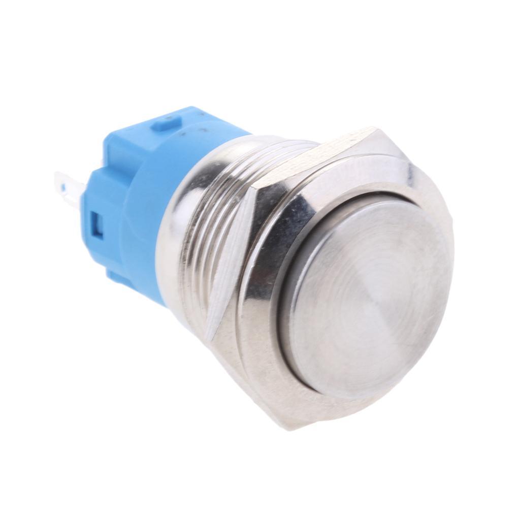 2pack 27mm Metal Annular Push Button Switch LED Self-Lock Momentary Switch