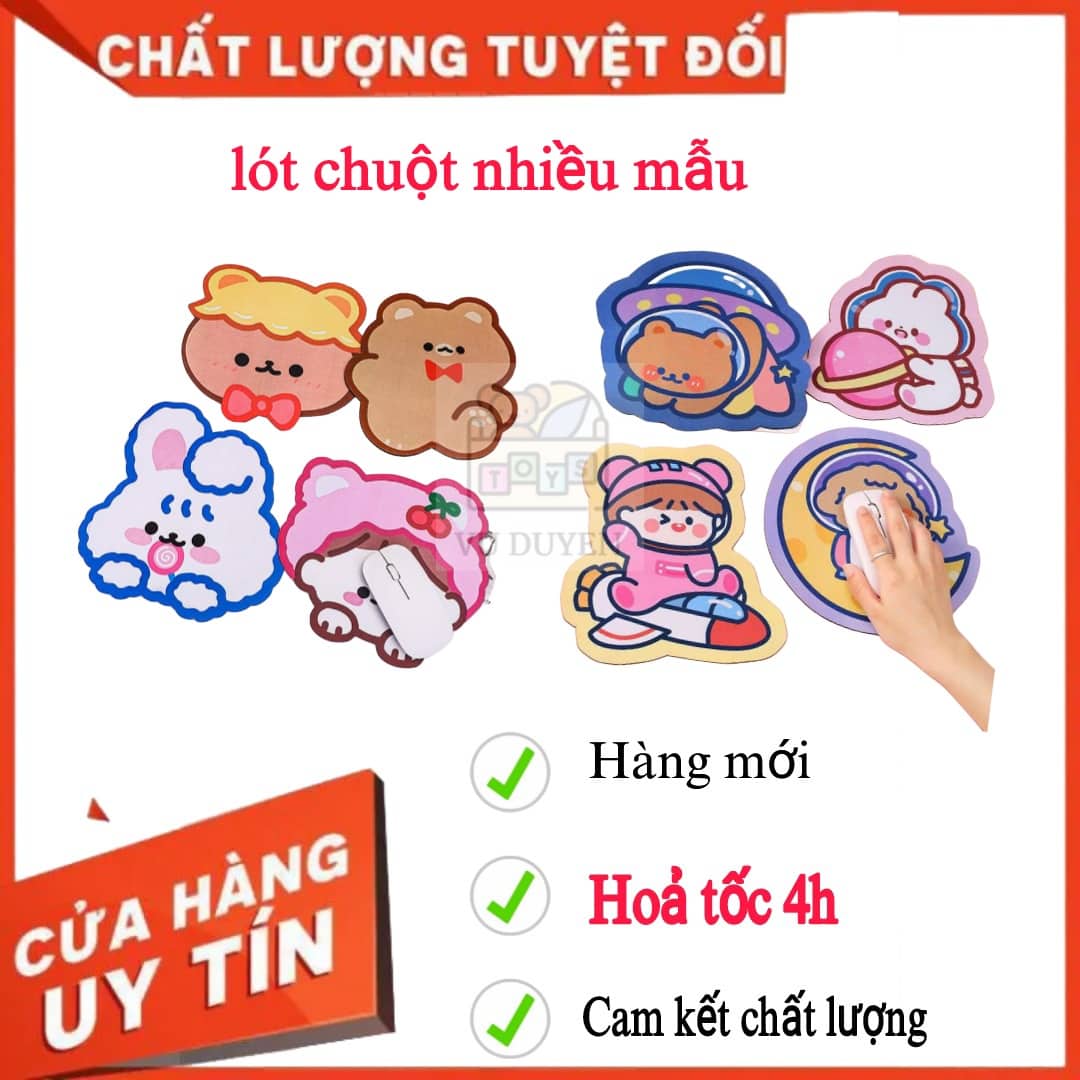 Miếng lót chuột bàn phím nhiều mẫu cute