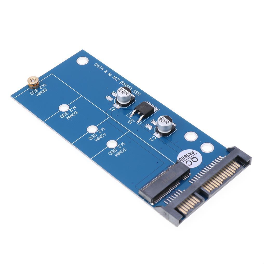 2 Packs Blue M.2  Or MSATA SSD To SATA III Board Adapter Card 100x42mm