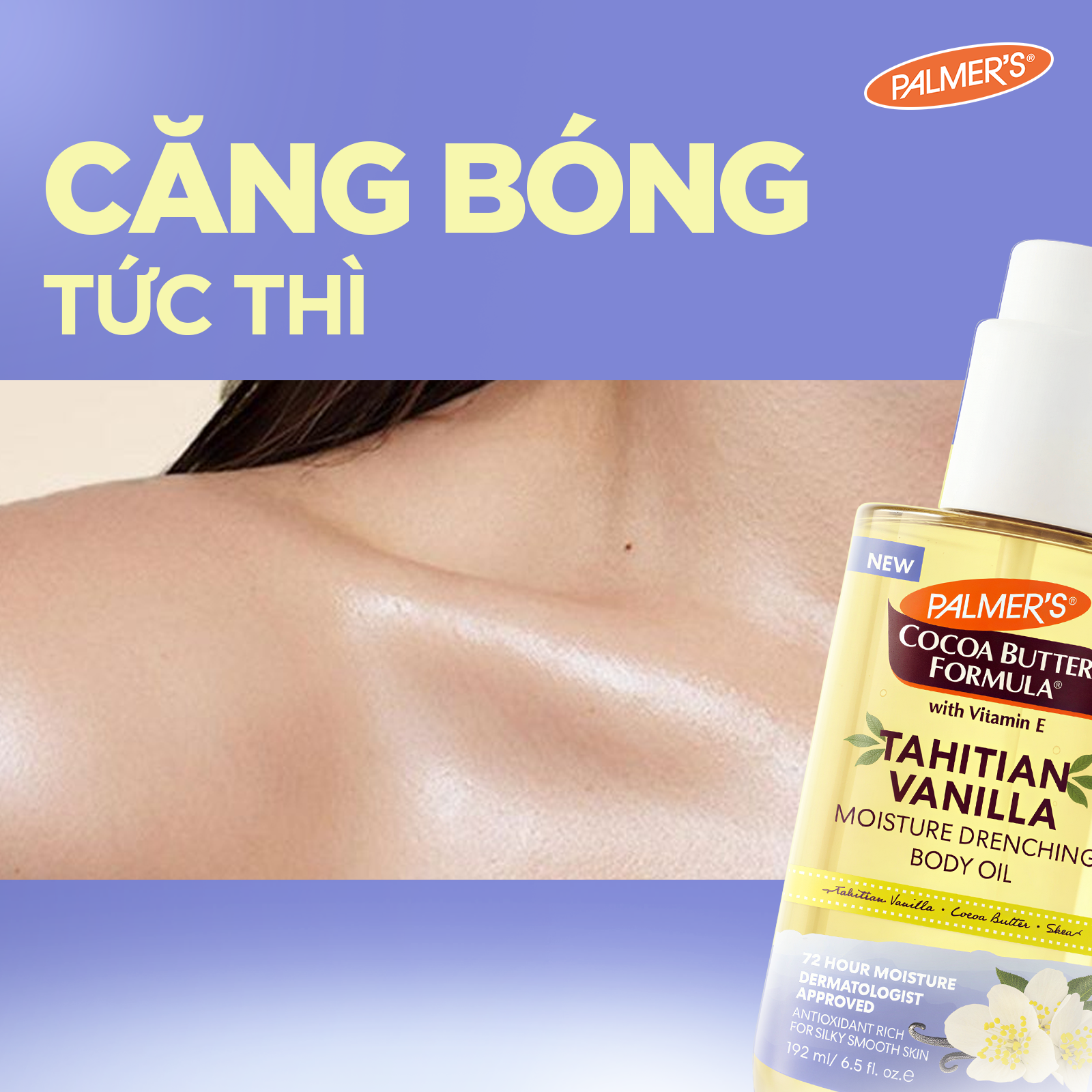 [Mới] Dầu Dưỡng Thể Toàn Thân Palmer's Tahitian Vanilla Body Oil 192ml