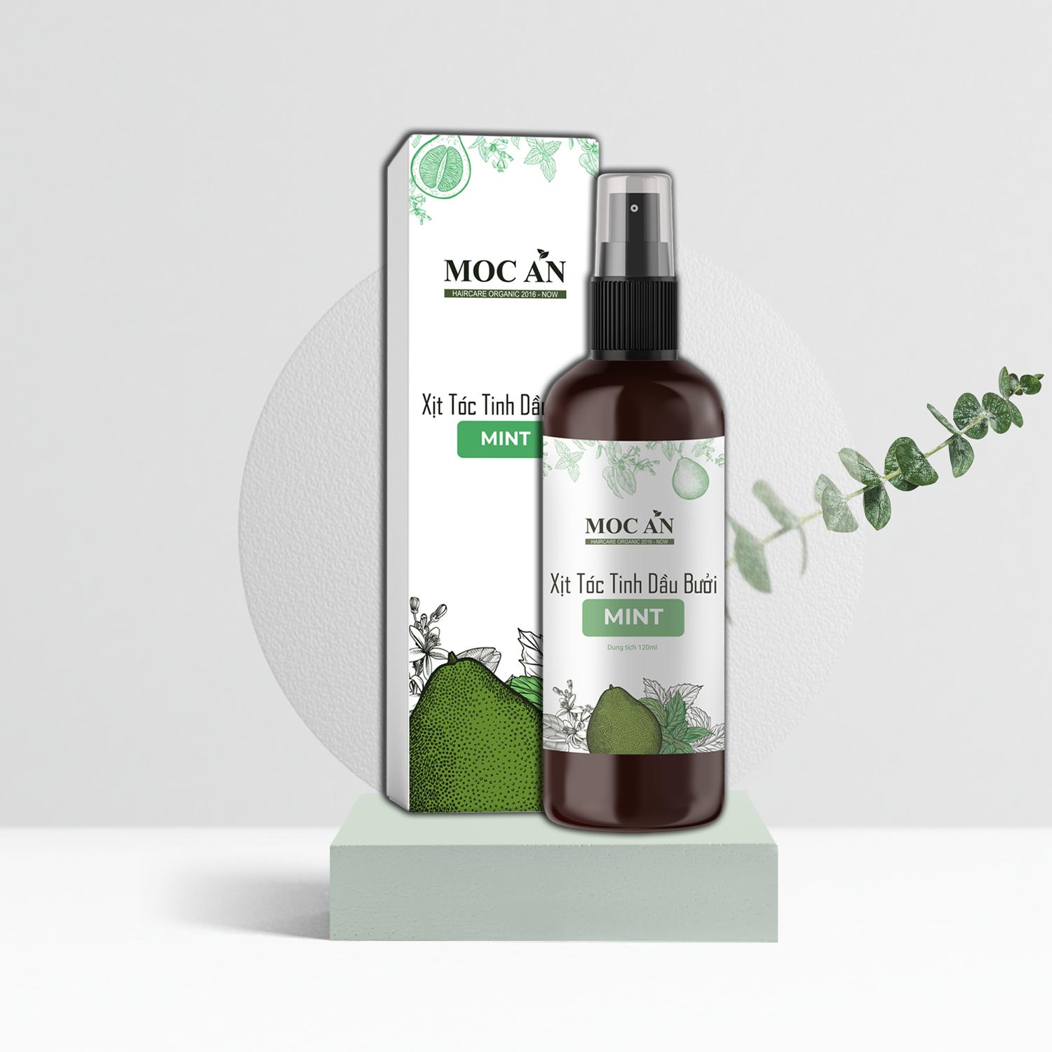 Xịt Tinh Dầu Bạc Hà 120ml Dưỡng Tóc Mộc Ân Haircare