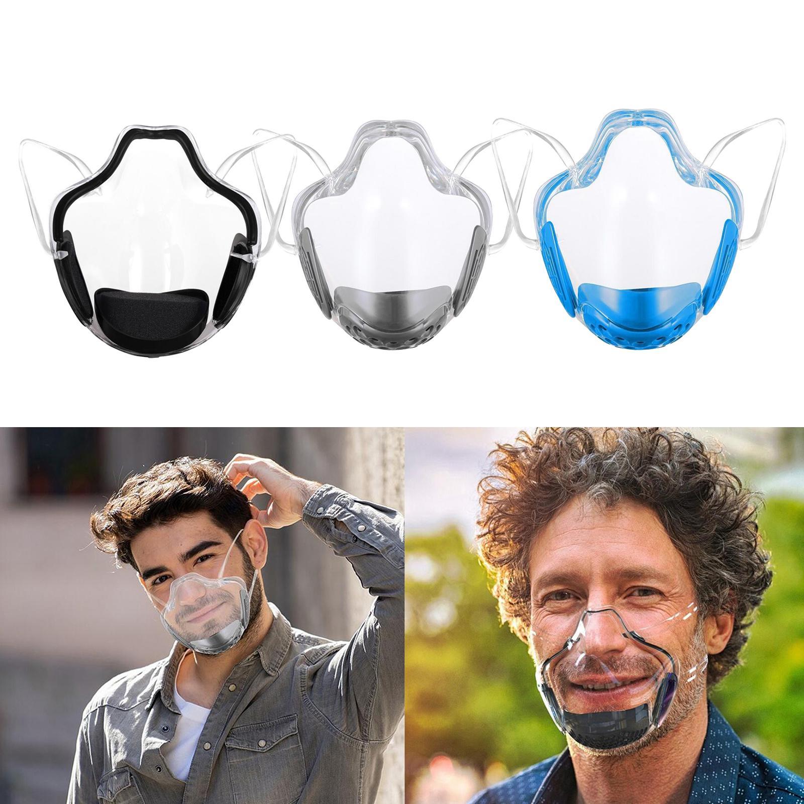3Pcs Clear Face Mask Anti Fog Balaclava Face Cover Visible Expression
