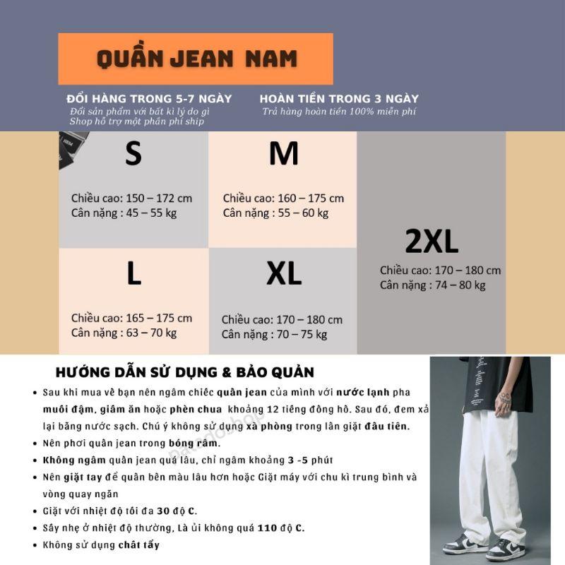 Quần jean nam trắng ống rộng PATADO vải jeans bò cao cấp - Top xu hướng 2022