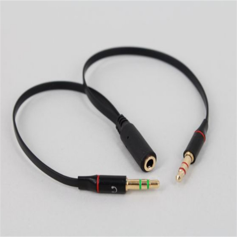 Dây chuyển đổi tai nghe 3.5mm sang 2 cổng 3.5mm cho âm thanh audio và mic