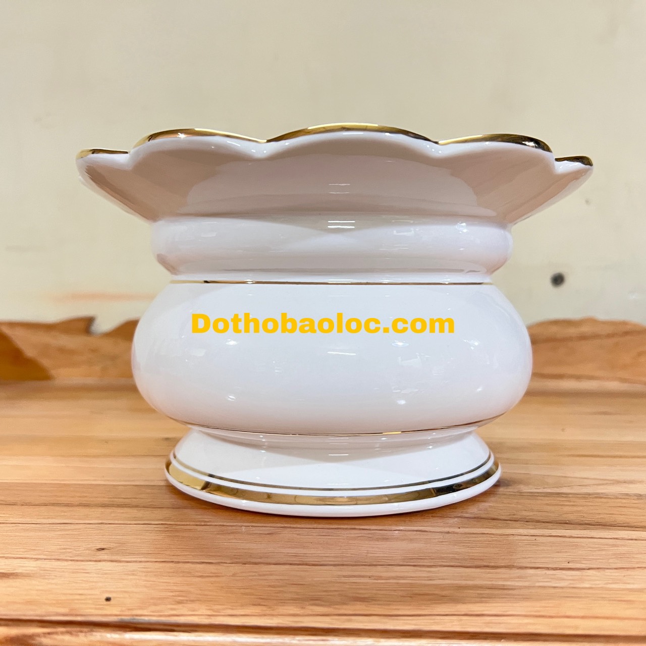 Bát nhang chắn tàn sứ họa tiết đá hoa cương cao 13cm x đường kính 23cm