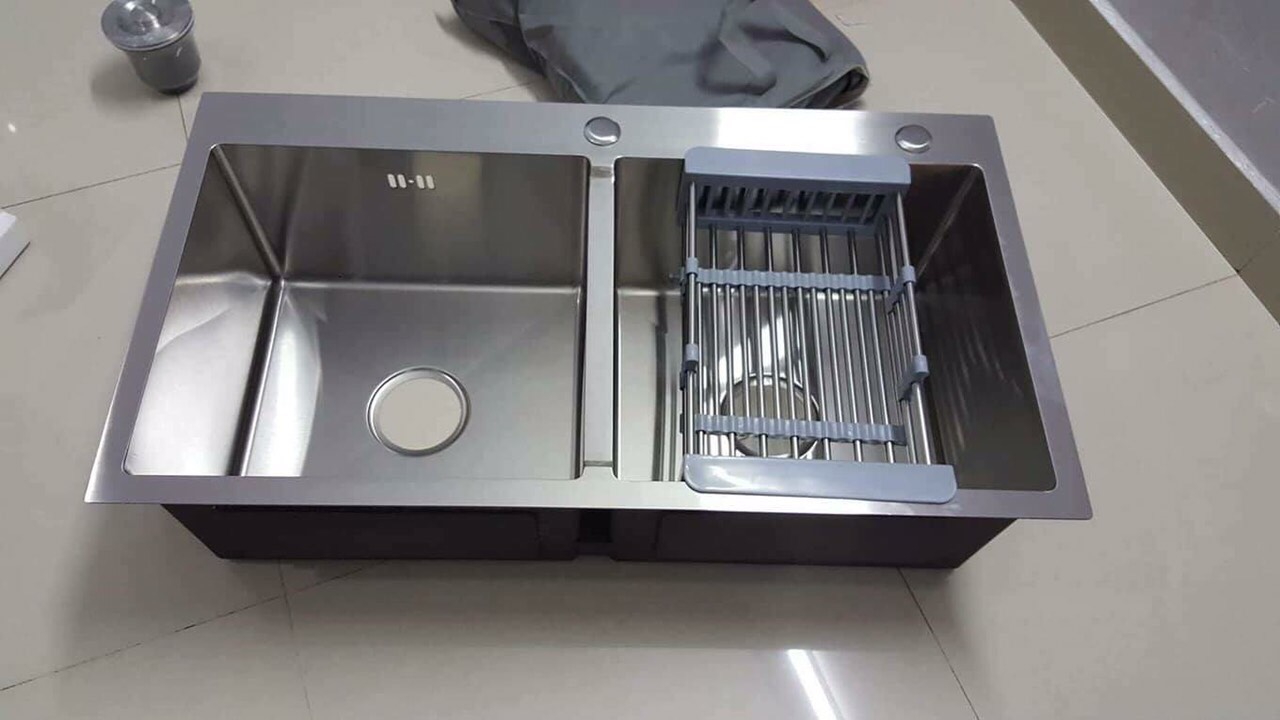 Chậu rửa chén, rửa bát inox 304 02 hộc