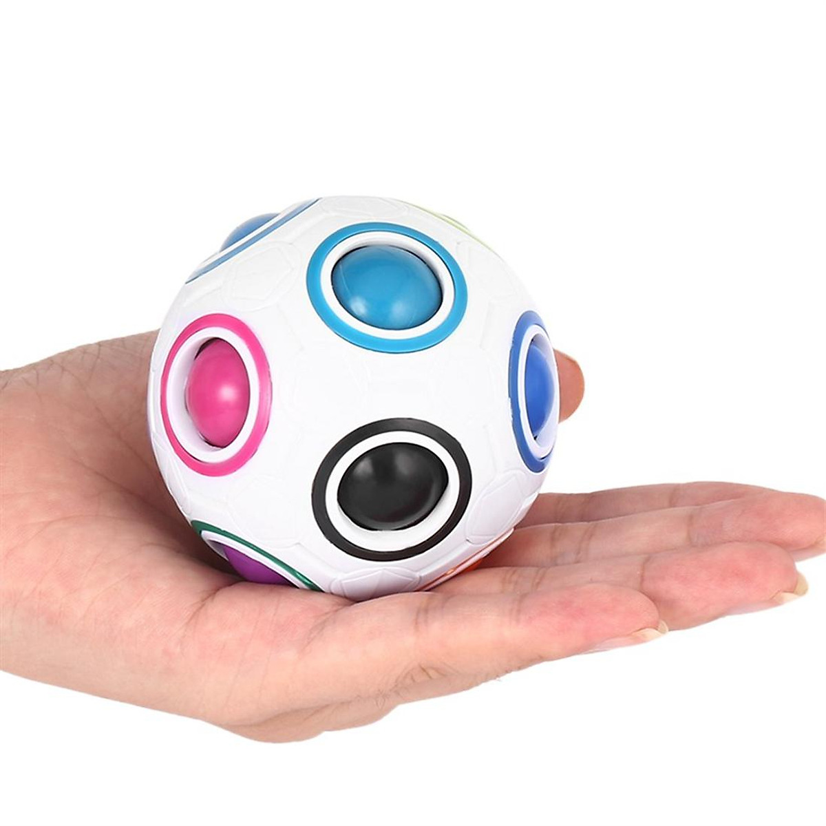 Rubik CS Rainbow Ball Magic Cube Biến Thể Bóng - Rubik Đồ Chơi Thách Thức Siêu Trí Não, Sáng Tạo, Thông Minh