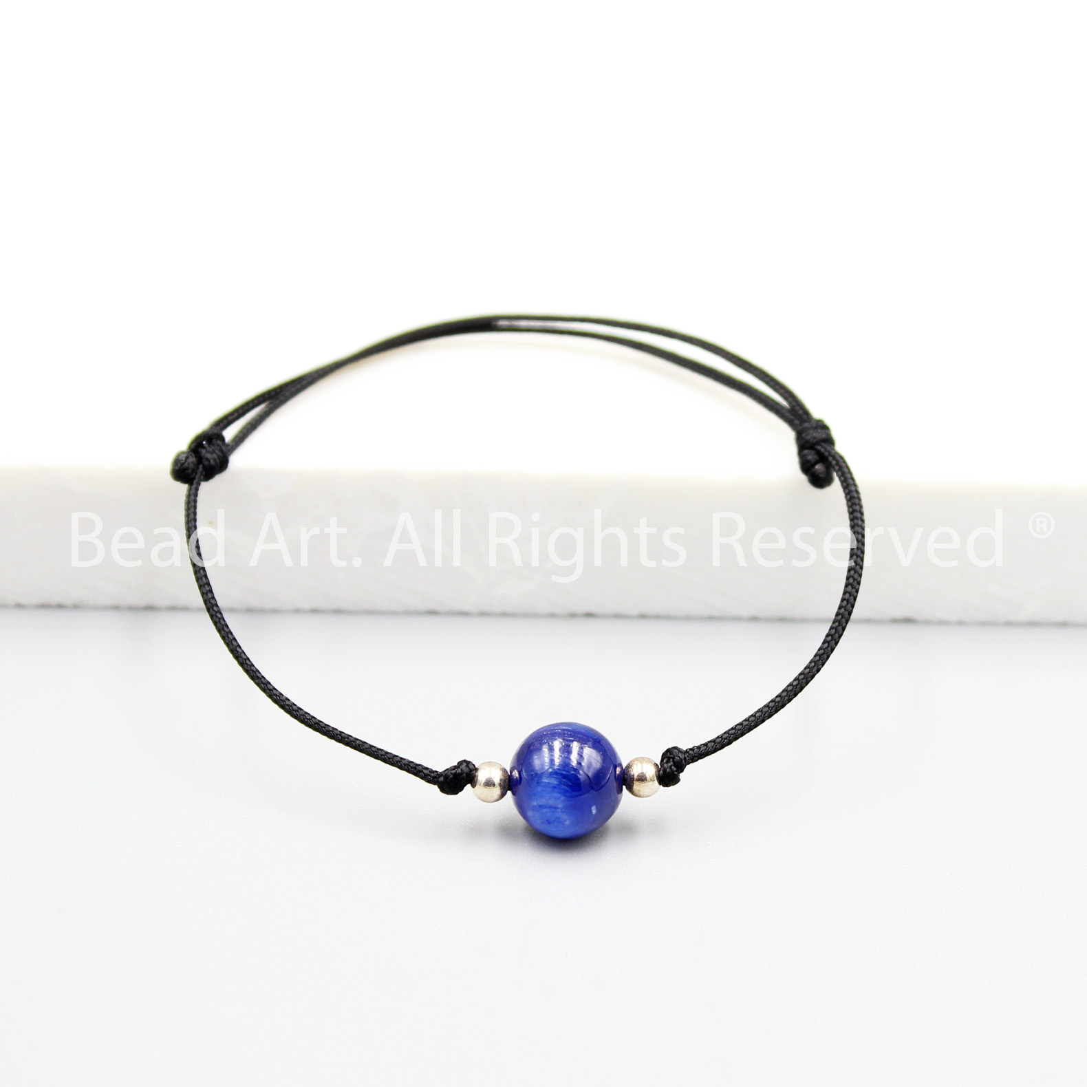 Vòng Tay 8MM Đá Kyanite Xanh Dương Tự Nhiên, Chuỗi Hạt, Vòng Tay Phong Thuỷ, Mệnh Thuỷ, Mệnh Mộc - Bead Art