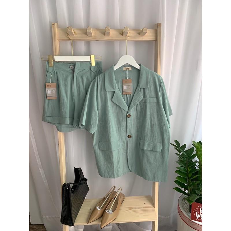 Set blazer 2 màu pastel siêu đẹp