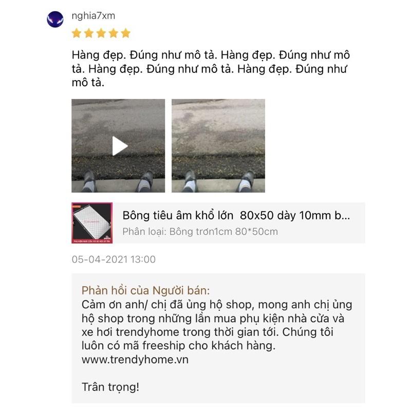 Bông tiêu âm khổ lớn  80x50 dày 10mm bông cách âm cách nhiệt dành cho ô tô  loại cao cấp cho cửa lái, trân xe