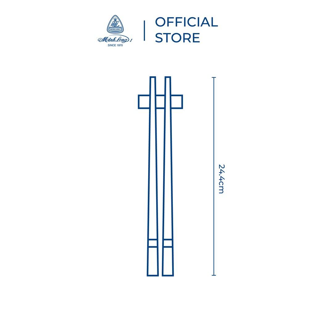 Đũa sứ dưỡng sinh 24.4 cm (6đôi/HQ)  Dưỡng Sinh IFP Trắng ngà Sứ cao cấp Minh Long