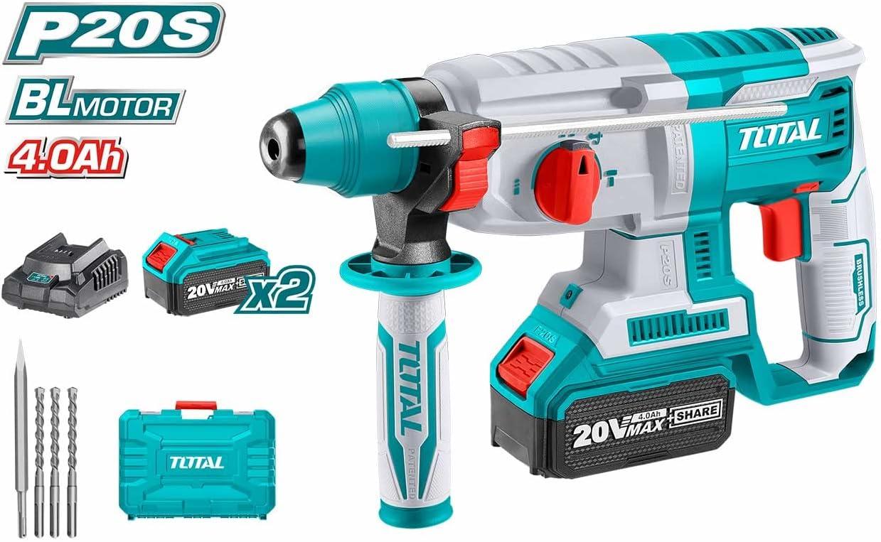 BỘ COMBO MÁY XAY SINH TỐ KMJB022R DÙNG PIN, MÁY KHOAN ĐỘNG LỰC TRHLI202287 PIN 20V VÀ BỘ 8 MŨI KHOAN BÊ TÔNG TACSD19101 TOTAL TOSLI23061 - HÀNG CHÍNH HÃNG