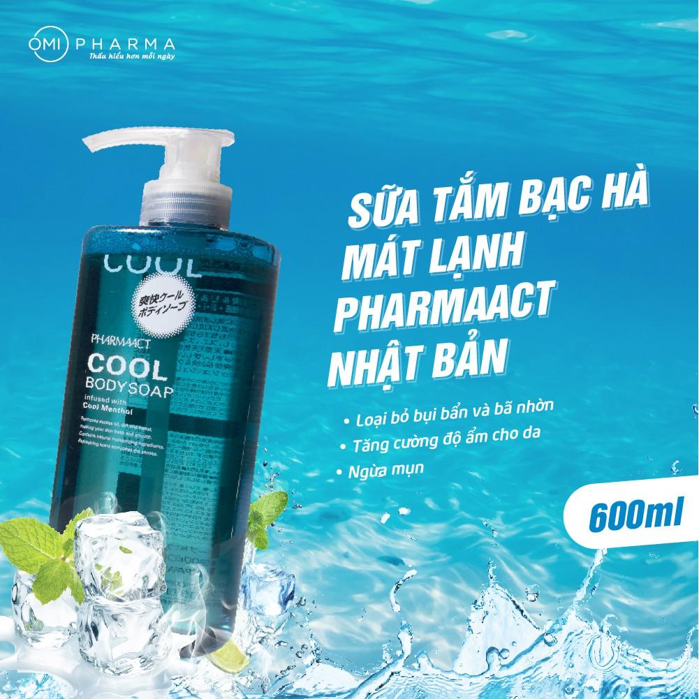 Sữa Tắm Nam Cao Cấp Nhật Bản Bạc Hà Mát Lạnh Pharmaact Cool Body Soap (550ml)