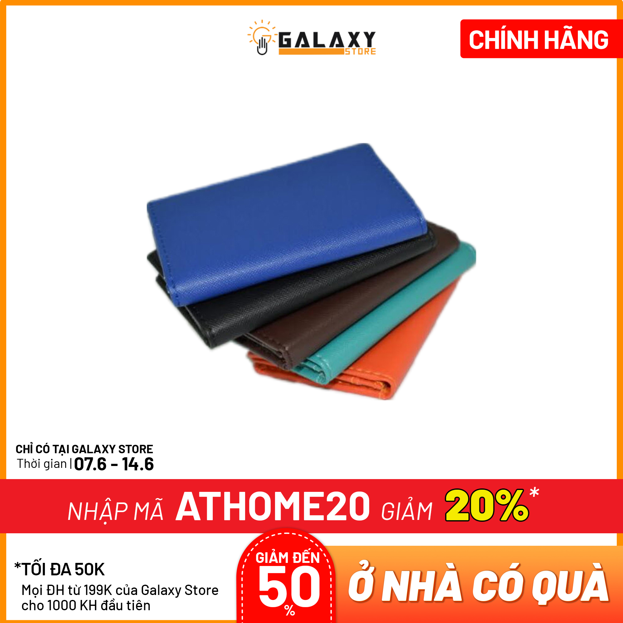 Ví Card Nhỏ Gọn Nam Nữ Galaxy Store Size Nhỏ Vừa Thẻ Ngân Hàng GVMBMINI  (Màu Ngẫu Nhiên)