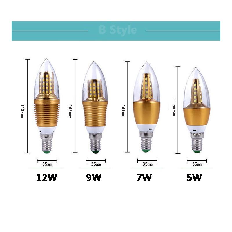 Bóng đèn Led phụ kiện E14 E27 5w 7w 9w 12w phong cách cổ điển bền bỉ tiện lợi