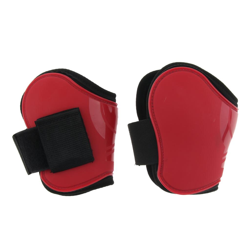 1 Pairs Horse Leg Boots Hind Leg Fetlock Boots Protection Equestrian  Red