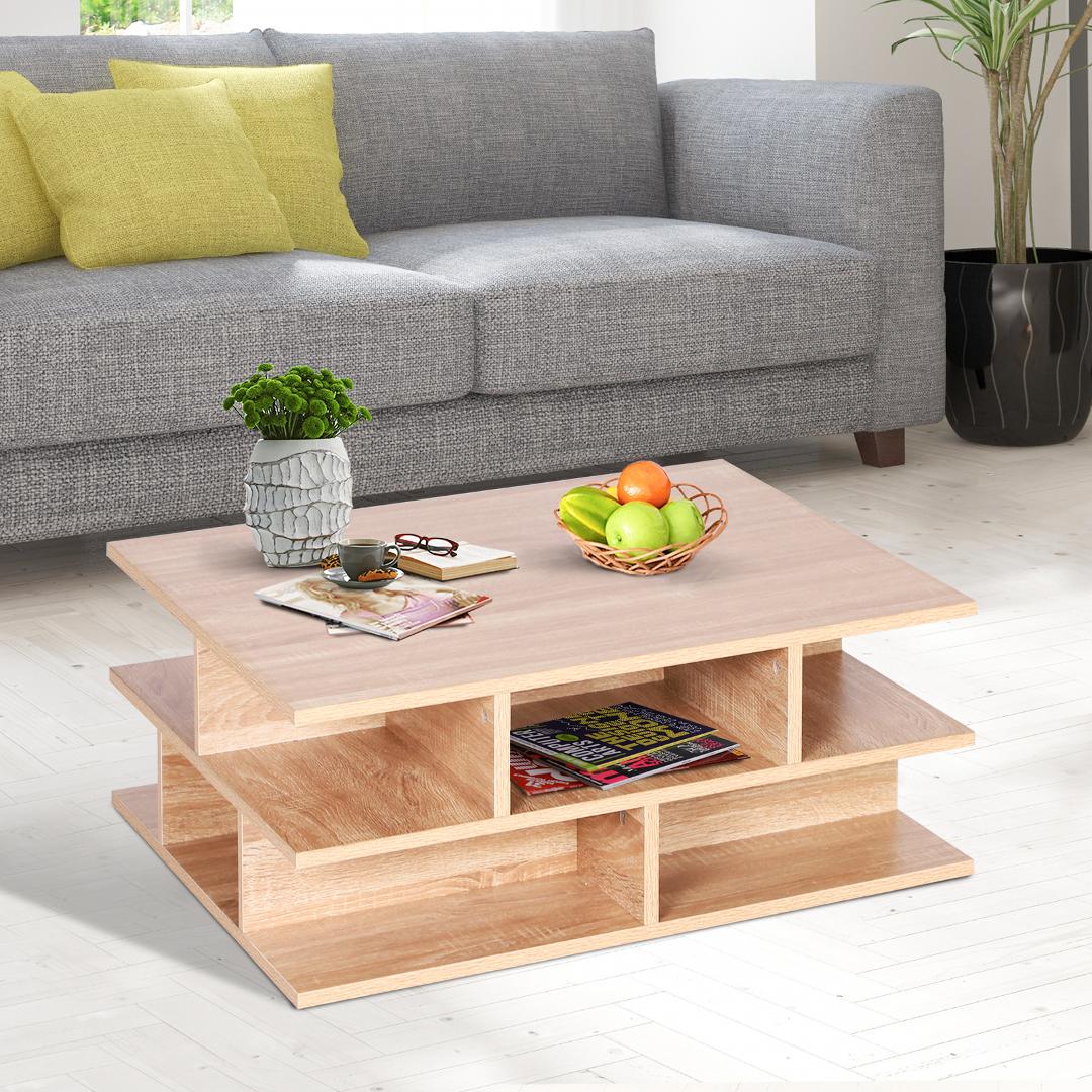 Bàn trà gỗ hiện đại SMLIFE Camila | Gỗ MDF dày 17mm chống ẩm | D70xR70xC30cm