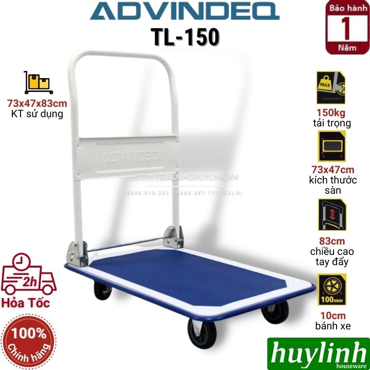 Xe đẩy hàng sàn thép Advindeq TL-150 - (Tải trọng 170 - 200kg) - Chính hãng