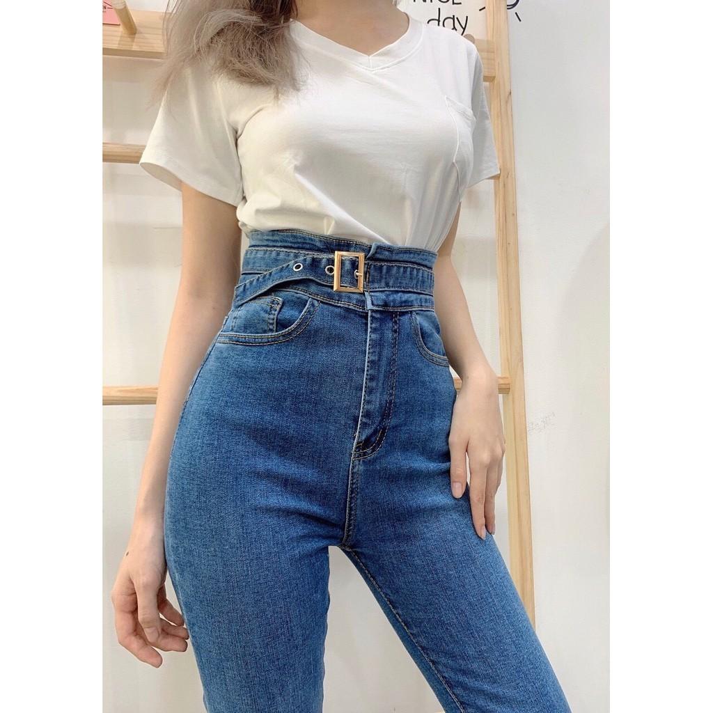 Quần jean nữ lưng siêu cao QJ5174