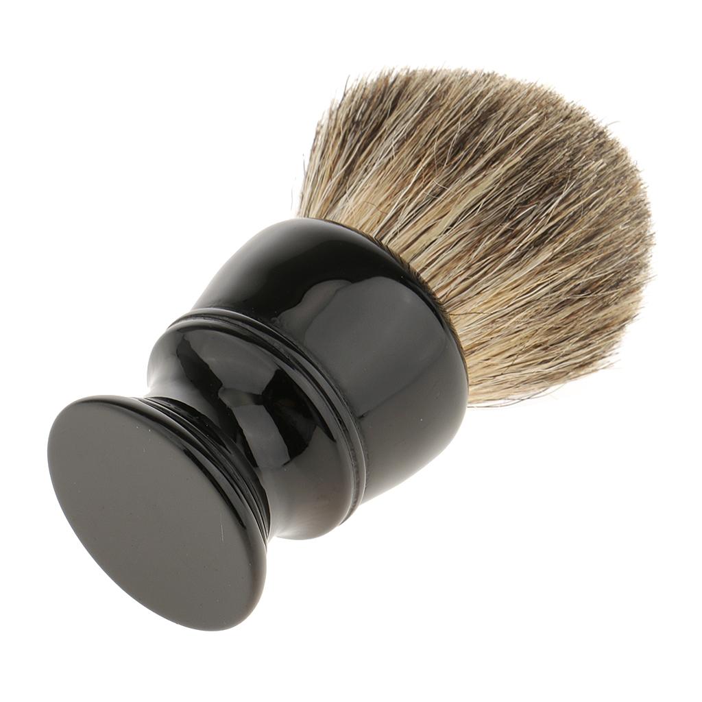 Premium Shaving Brush Resin Handle Salon Barber Shaver Tool Black For Men