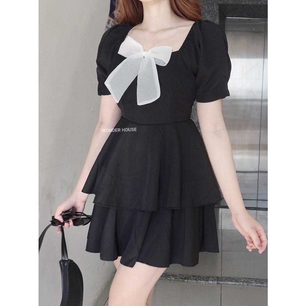 Đầm Wonderhouse cổ vuông dáng xòe 2 tầng dự tiệc, dạo phố sang chảnh - Nancy dress