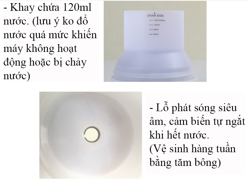 Máy khuếch tán tinh dầu trụ trơn 120ml