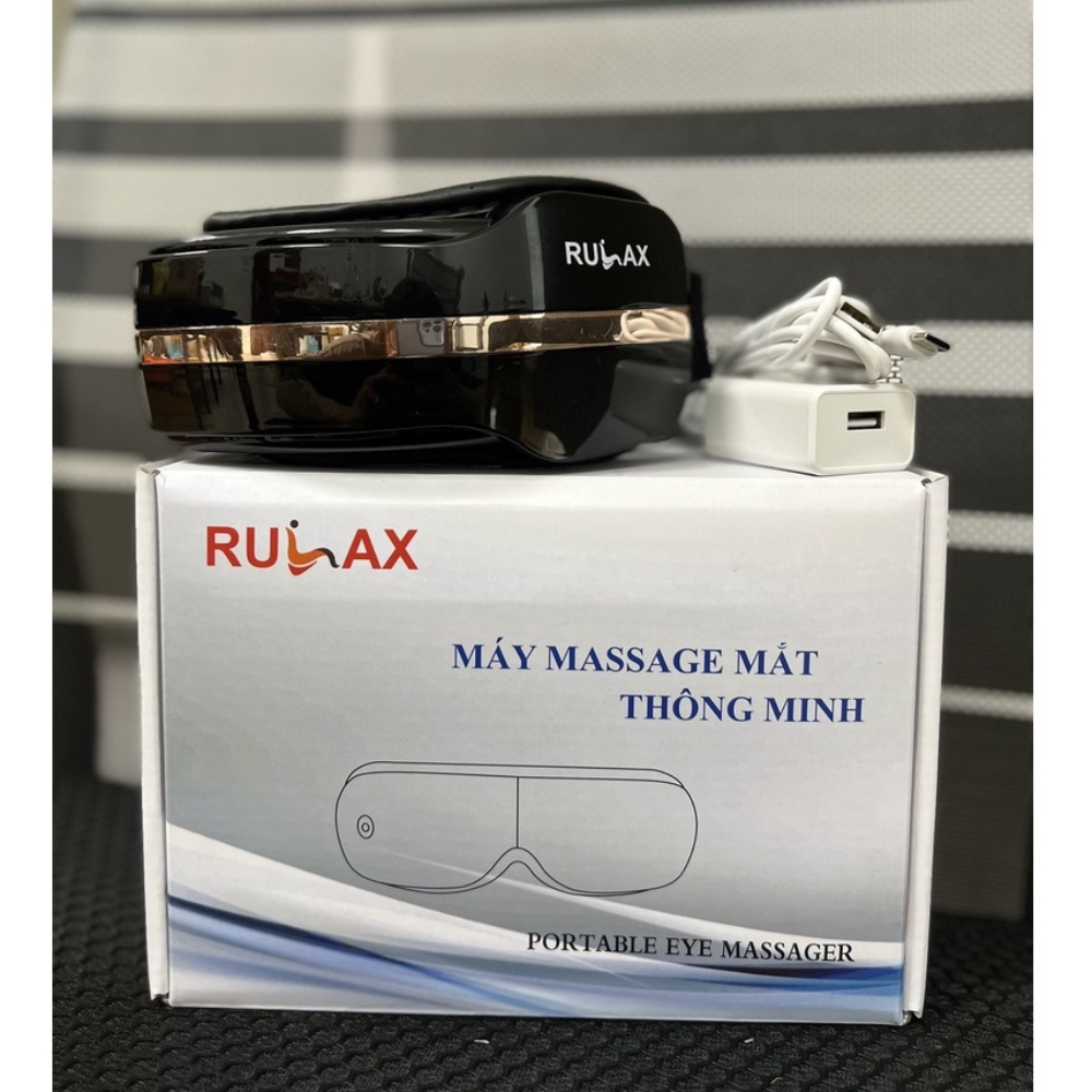Máy Massage Mắt RULAX 10 Chế Độ Phiên Bản Cao Cấp, Công Nghệ Rung Đa tần, Nhiệt Hồng Ngoại, Nghe Nhạc, Giảm Đau Mỏi Mắt