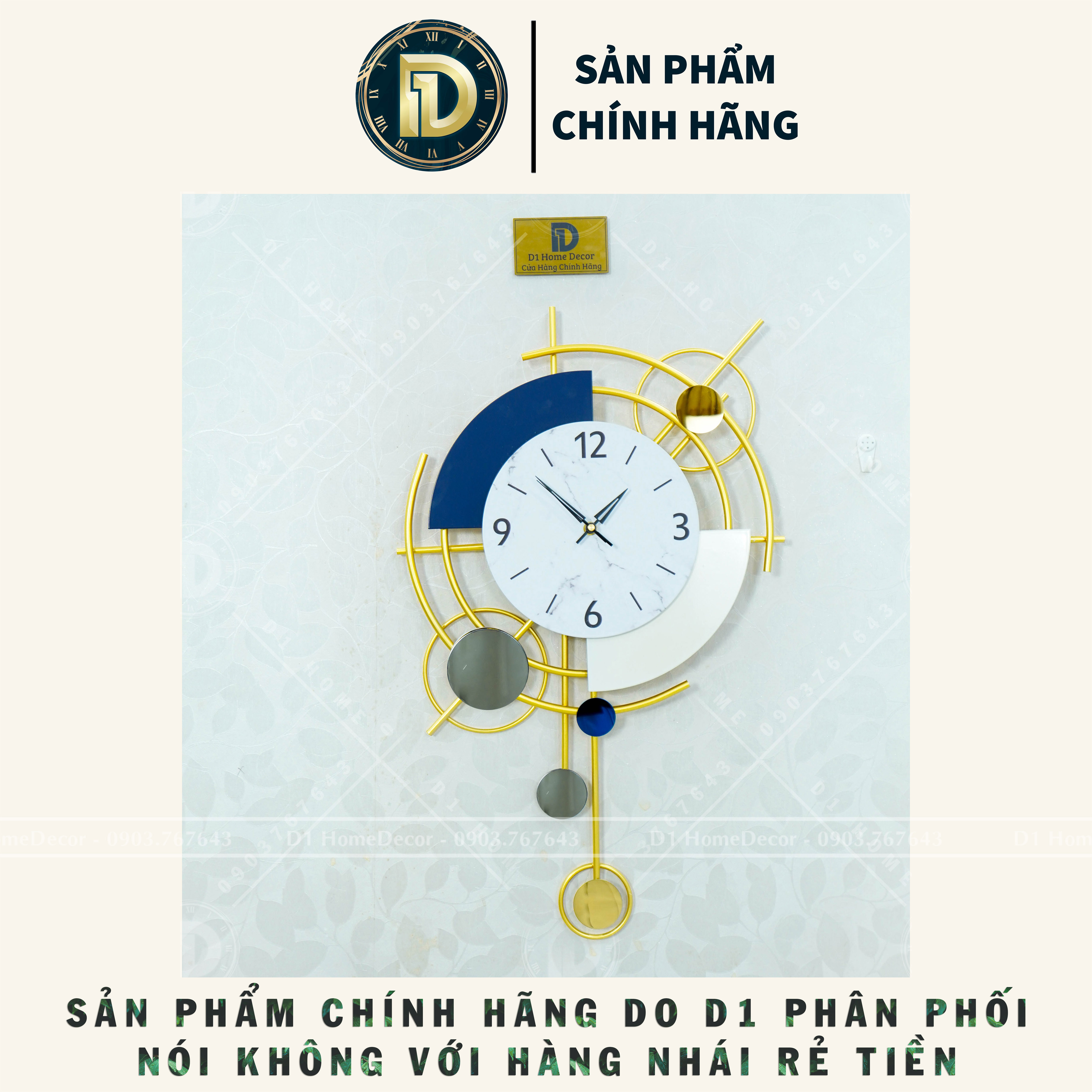 Đồng Hồ Treo Tường Kim Trôi Trang Trí Decor - Mẫu Đồng Hồ Hiện Đại Sáng Tạo - Trang Trí Nhà Cửa - BH 5 năm - D1Home - DT