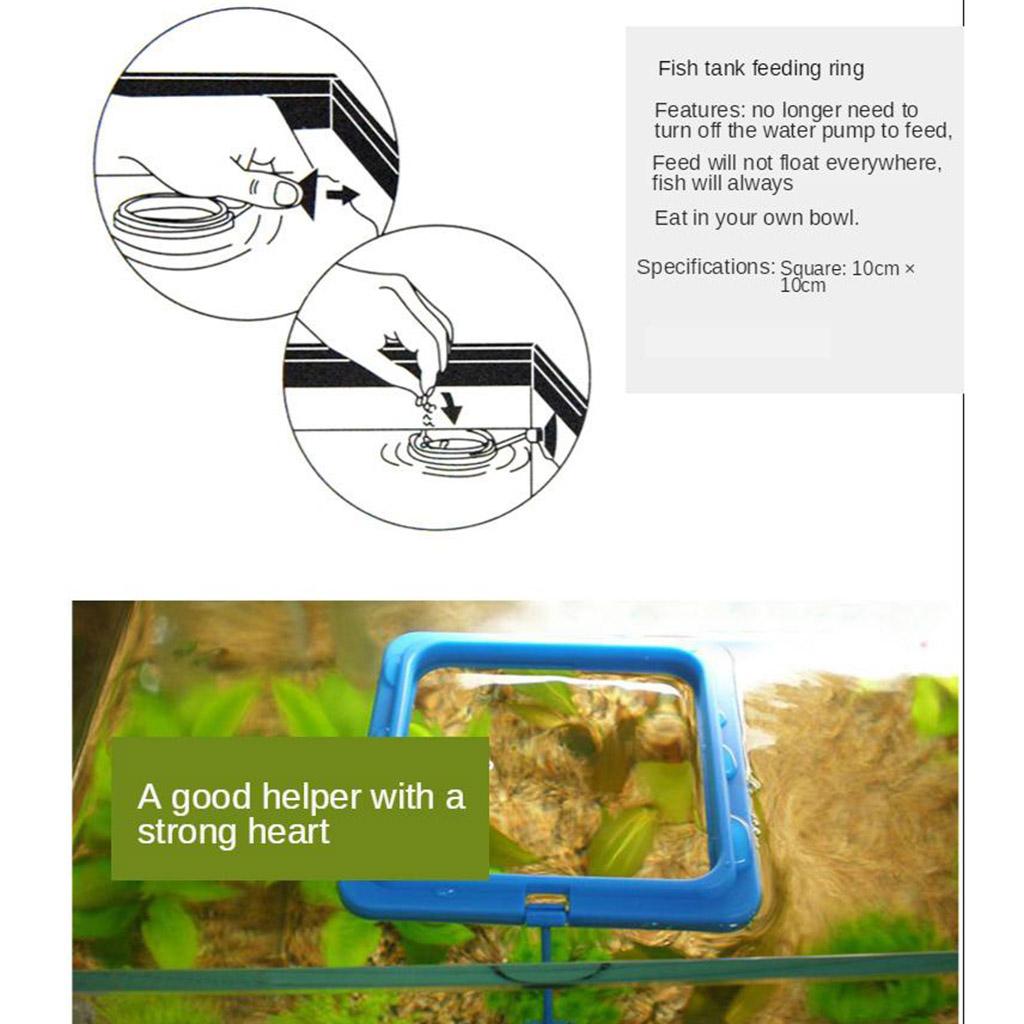 2PCS Fish Food Feeding  Aquarium Feeding Circle  Fish Tank Feeder