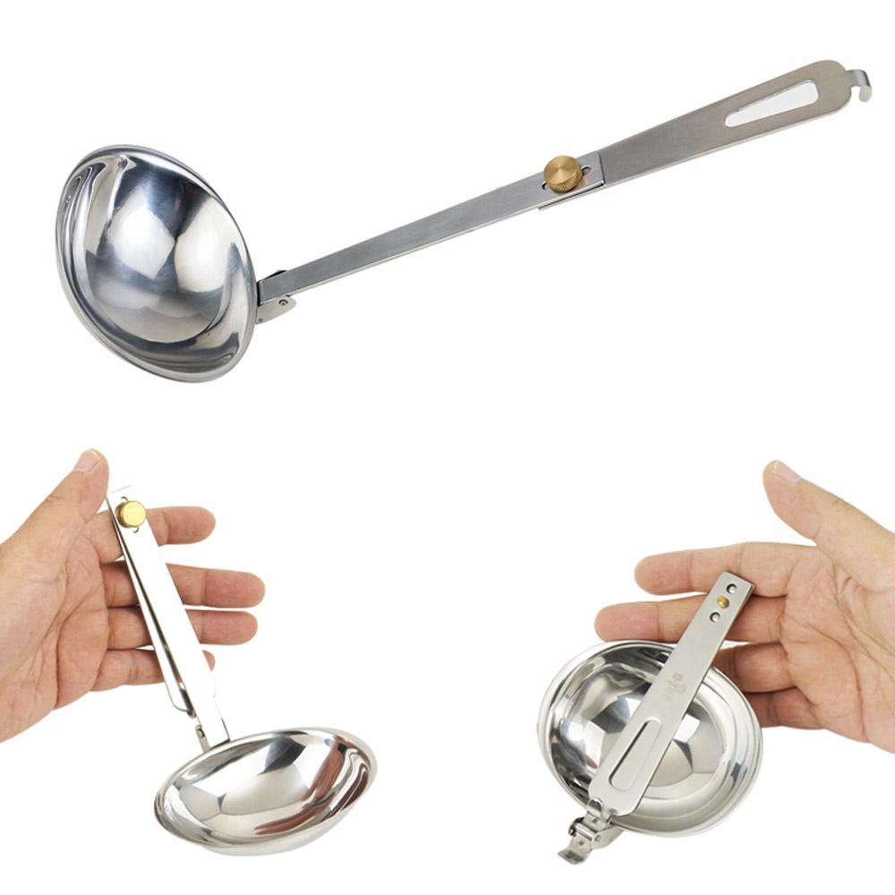 Muỗng súp bằng thép không gỉ dùng để nấu ăn, du lịch ngoài trời