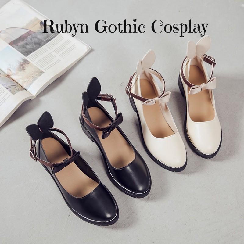 Giày Búp Bê Lolita Nơ Thỏ phong cách cosplay ( Size 35 - 39 )