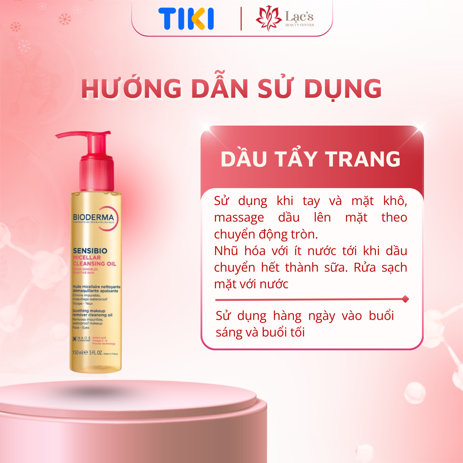Dầu tẩy trang &amp; làm sạch Bioderma Sensibio Micellar cleansing oil - 150ml