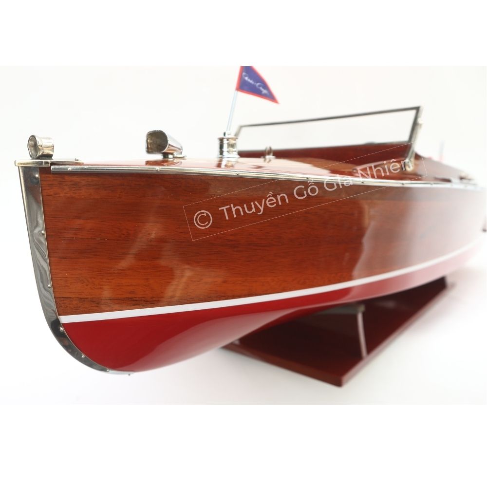 Mô Hình Thuyền Gỗ Phong Thủy Dạng Thuyền Đua Tốc Độ CHRIS CRAFT RUNABOUT Chính Hãng Hàng Xuất Khẩu Chất Lượng Cao