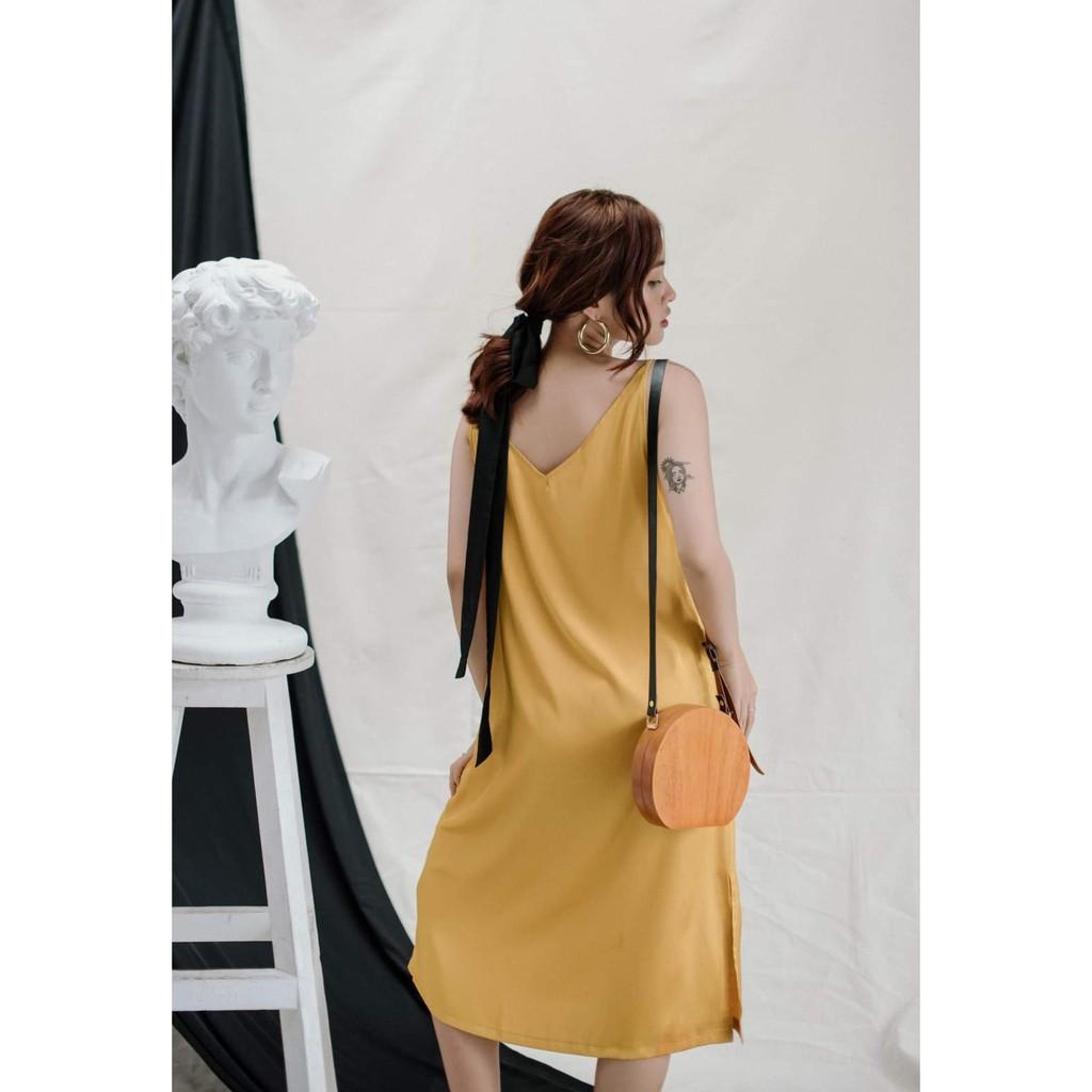 Váy ngủ lụa trơn dáng dài maxi cao cấp ĐỦ MÀU ĐỦ SIZE TẶNG KÈM QUẦN CHIP REN