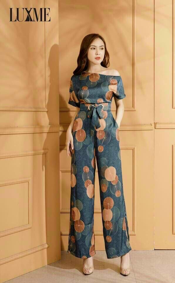 Jumpsuits Ống Rộng Cột Nơ Eo - Hậu Nguyễn Store